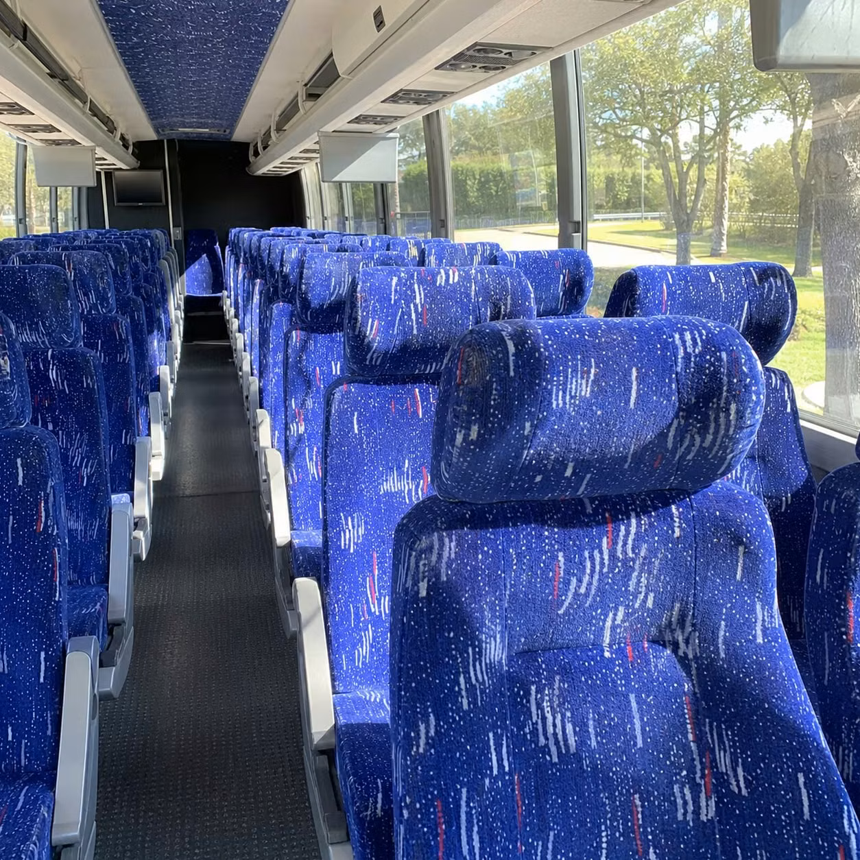 bakersfield charter bus rental interior